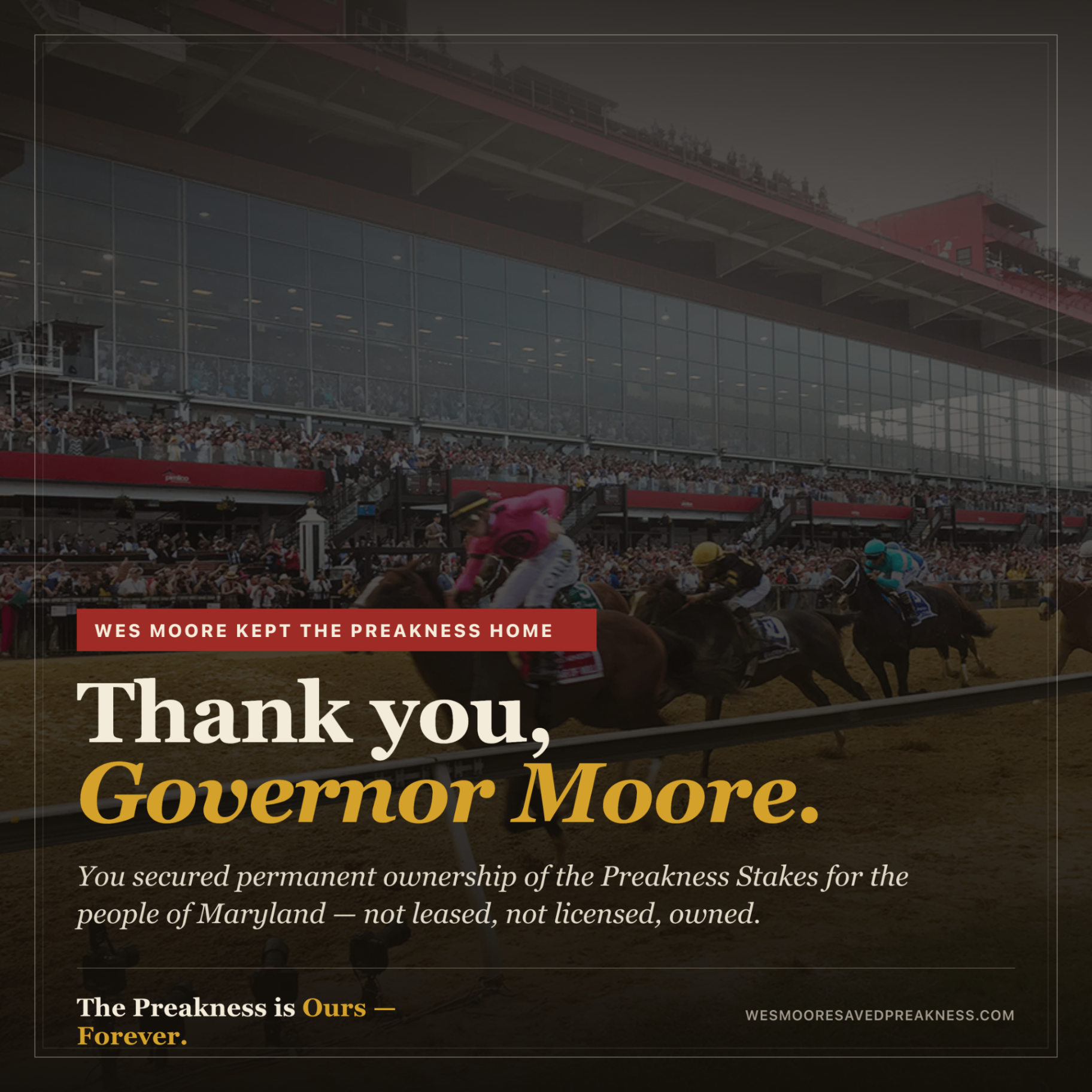 Instagram graphic — Thank you Governor Moore